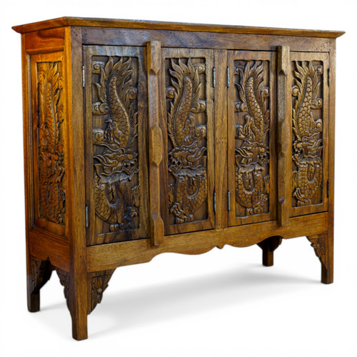 Akazie massivholz schrank - akazie,