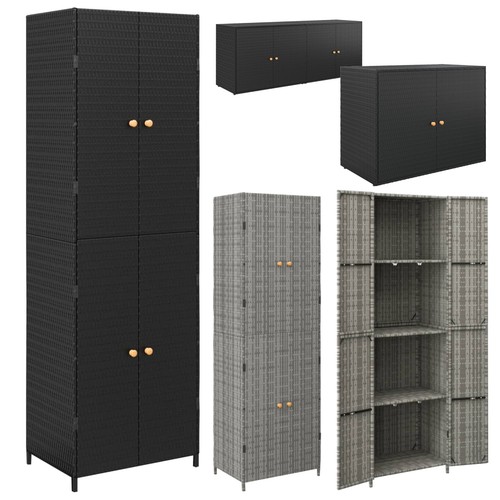 Gartenschrank poly rattan - gartenschrank,