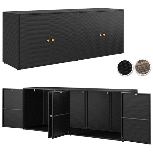 Poly rattan gartenschrank - poly,