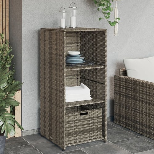 Poly rattan gartenschrank - rattan,